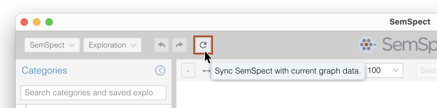 Open SemSpect SemSpect Sync Button