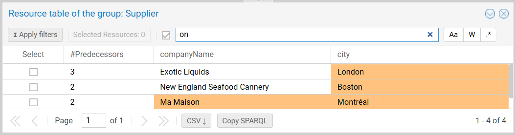 Multi-column Search Highlight